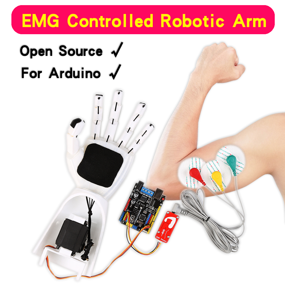 Science Robotics - EMG-Sensor Roboterarm Elektrischer Muskelsignalsensor Roboterarm, ARDUINO