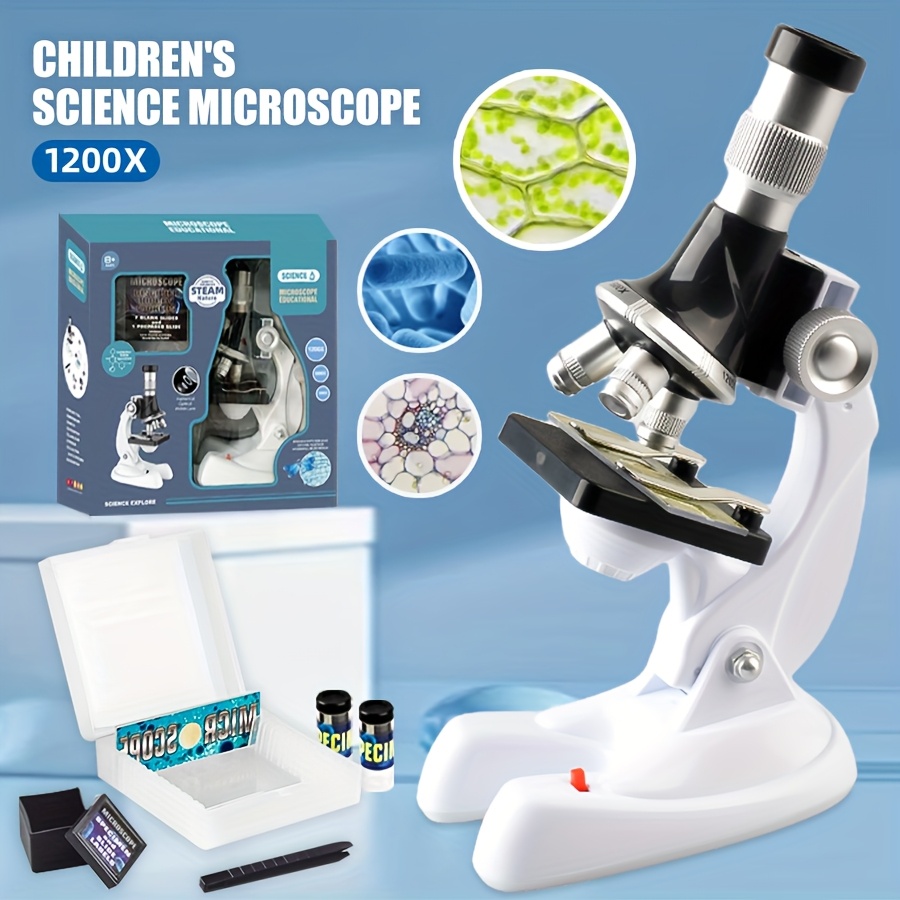 Science Max - Mikroskop STEM Wissenschafts-Experimentier-Set, verstellbarer Winkel, pädagogisches