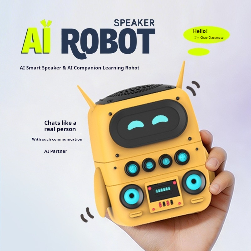 Science Robotics - KI-Smart-Roboter-Lautsprecher: KI-Großmodell-Chatroboter, intelligenter Lernbegleiter, tragbarer kabelloser
