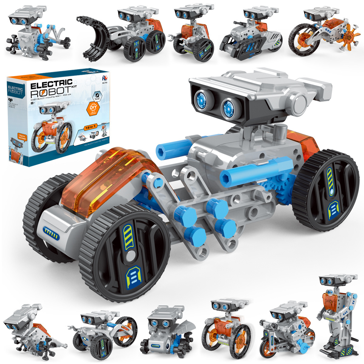 Science Robotics - 12-in-1-Wissenschaftsexperiment, Solarroboter, Spielzeug, DIY, Gebäude, angetriebenes