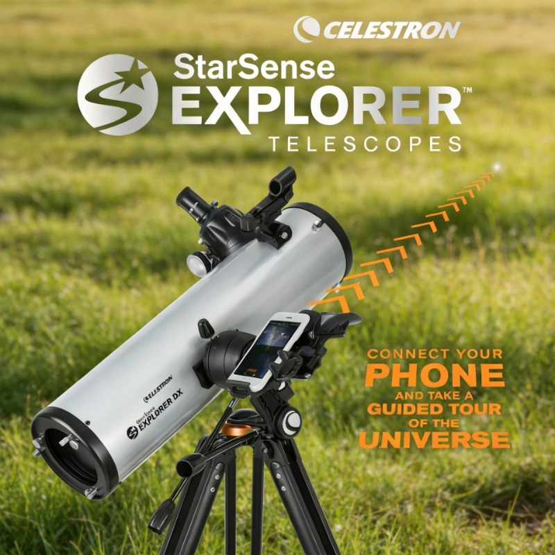 Telescope Reflector 130 - Celestron DX130AZ StarSense Explorer Smartphone-App-gesteuertes Reflektor-Newton-Teleskop