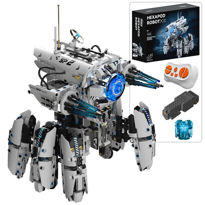 Science Robotics - Technischer Programmierbarer Hexapod-Roboter Science-Fiction-Kriegsmaschine Baukasten Ferngesteuerte