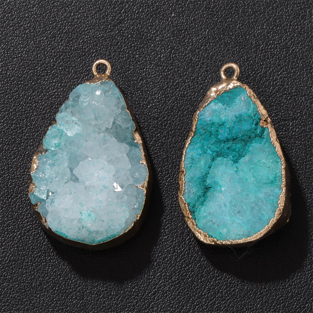 Science Nature - 1 Stück natürlicher Achat-Geode-Anhänger, 25 x