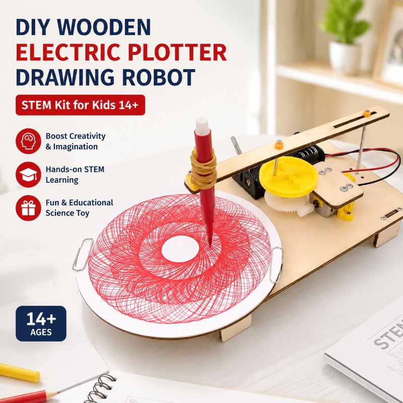 Science Project Toys Making - Wissenschafts-Experimentier-Set DIY Technologie-Projekt Materialkit Automatischer Plotter