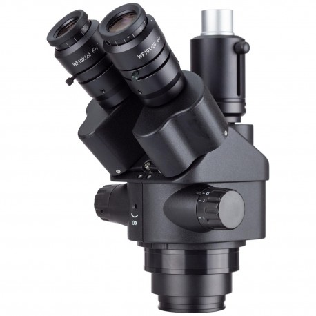 Amscope Microscope Stereo 7X-45X - AmScope 7X-45X Schwarz Simul-Brenn Trinocular Zoom