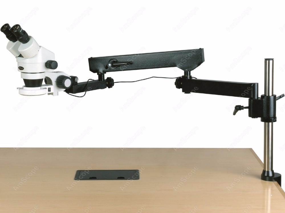 Amscope Microscope Stereo 7X-45X - AmScope Binokulares Zoom-Stereomikroskop 7X-45X+ mit Gelenkarm,