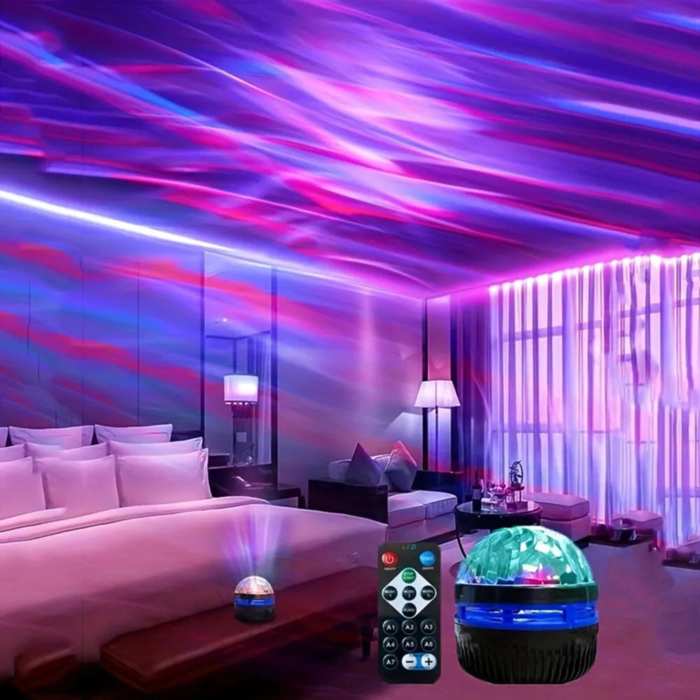 Planetarium Projector Home - LED-Sternennachthimmel-Projektor, Aurora, USB-Fernbedienung, RGB-Galaxie-Licht, 7 Modi