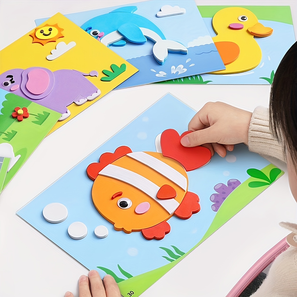 Science Project - 3D-Aufkleber für Kinder, Einweg, Handgemachte EVA-Bastelaufkleber,