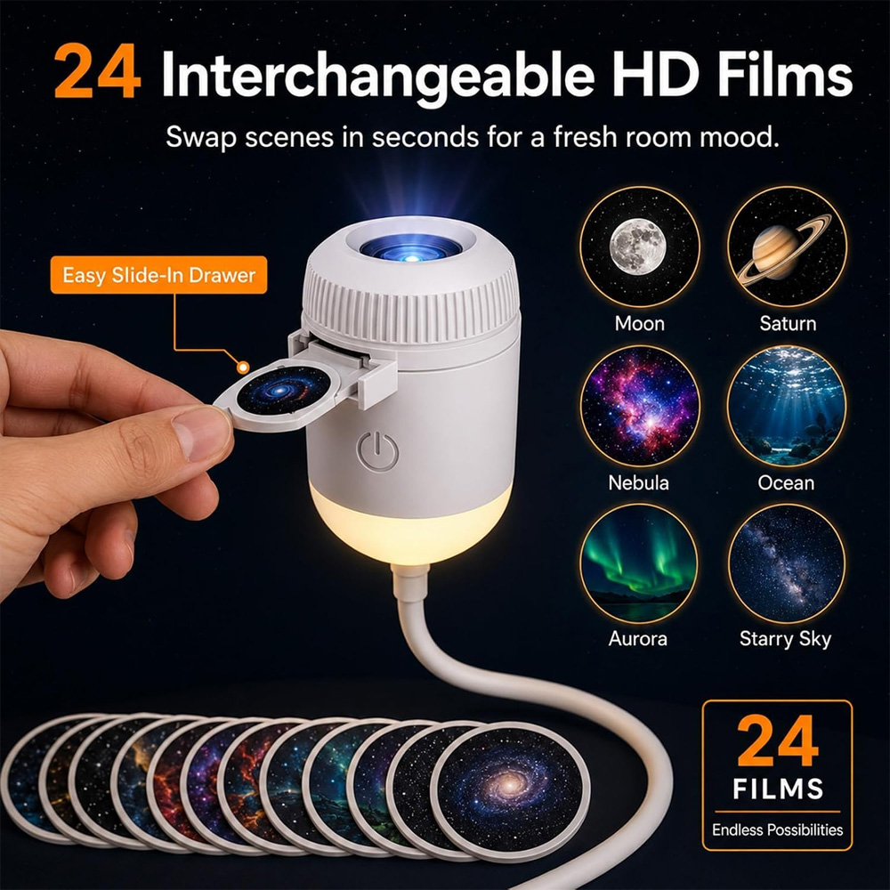 24-fach drehbarer Galaxy-Stern – Planetarium Projector Home Bewertung und Preis